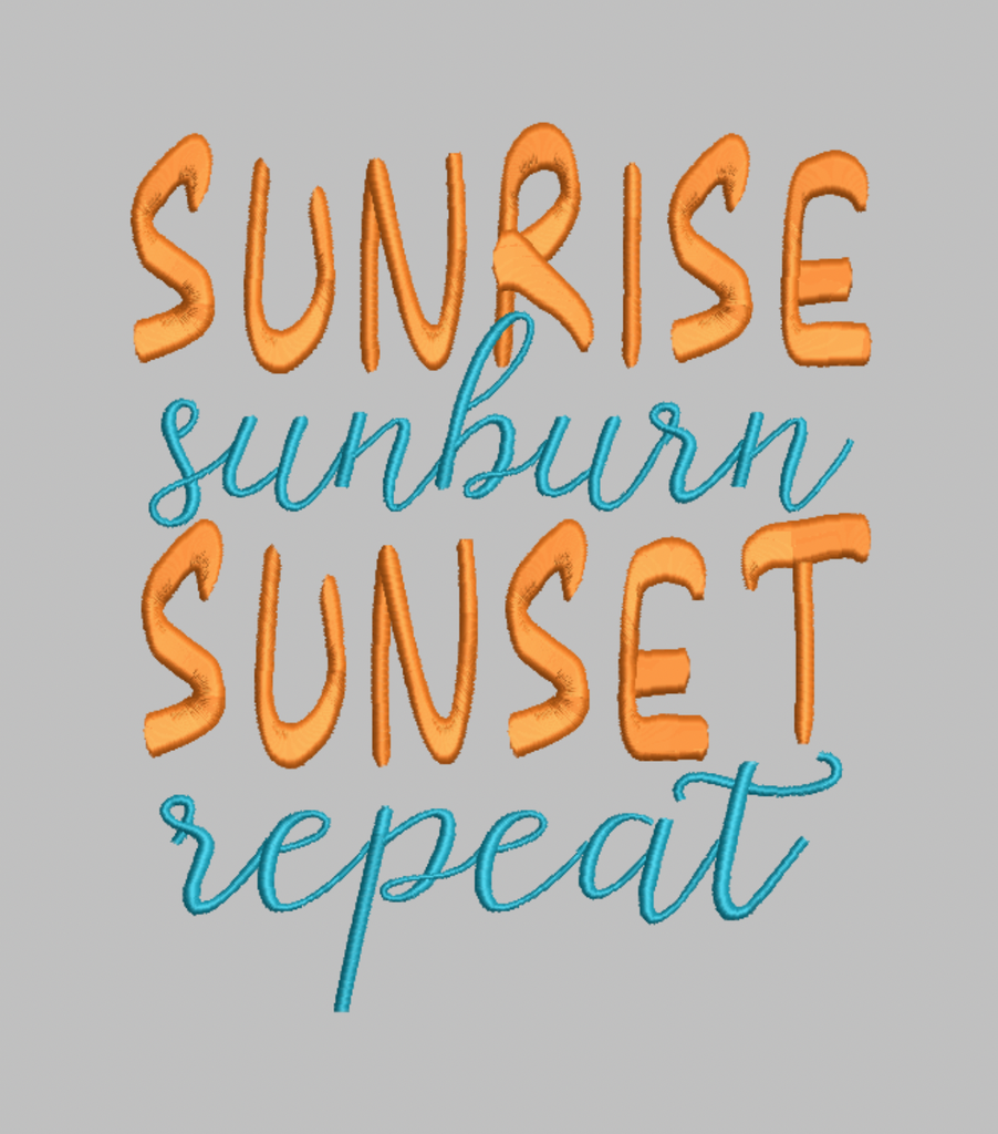 SUNRISE SUNBURN SUNSET T-SHIRT